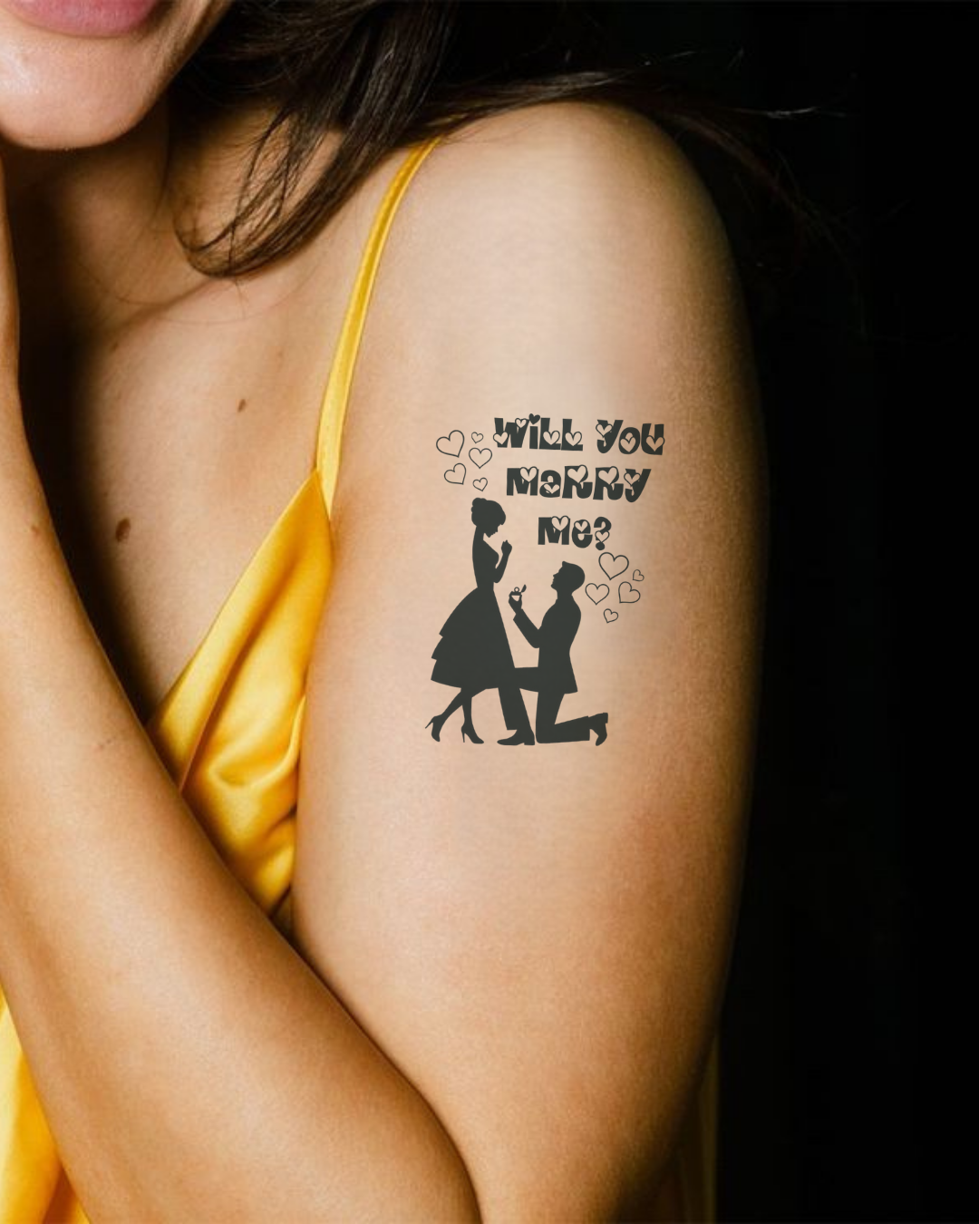 Will You Marry Me Semi Permanent Tattoo