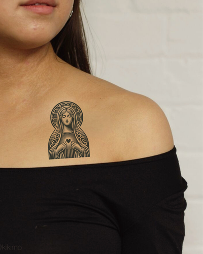 Mother Merry Back Chakra Semi Permanent Tattoo