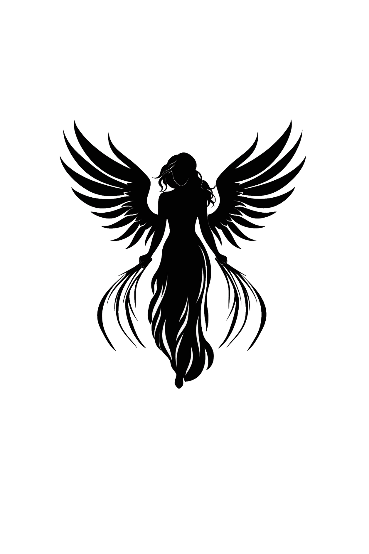 Angel Semi Permanent Tattoo - Ink Sansar