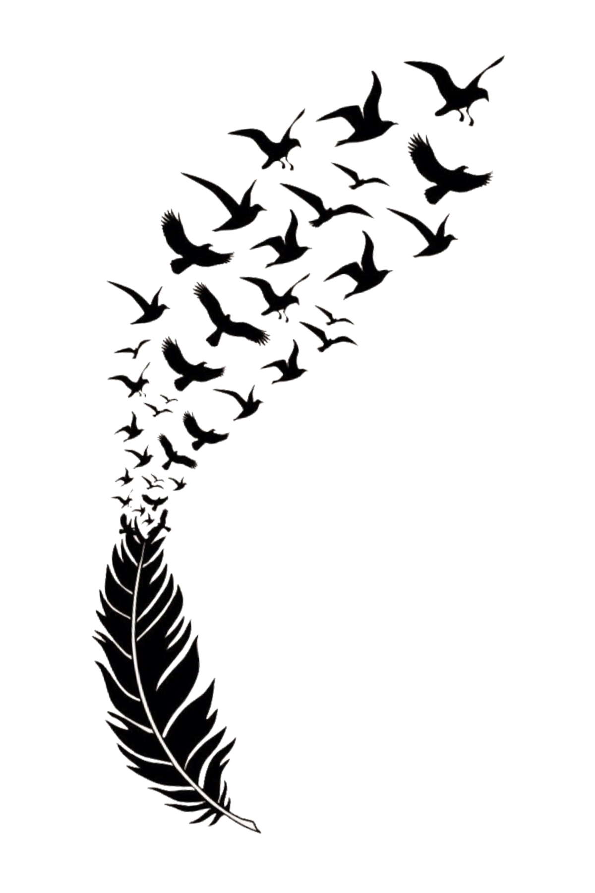 Bird Fly Semi Permanent Tattoo
