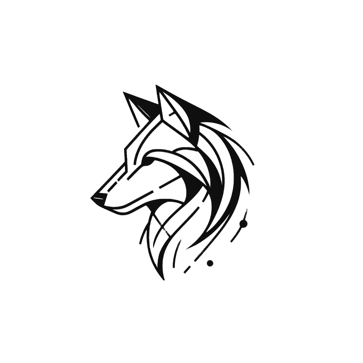 Wolf Side Head Angle Semi Permanent Tattoo