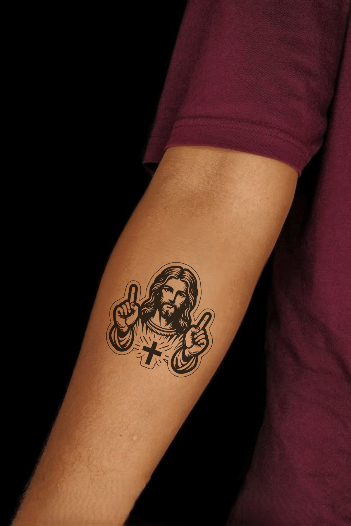 Jesus Semi Permanent Tattoo - Ink Sansar