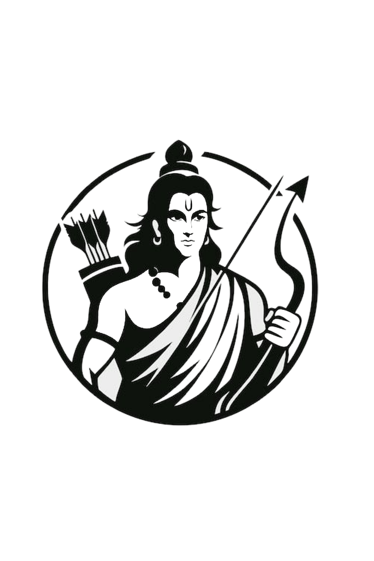 Lord Ram With Back Chakra Semi Permanent Tattoo - Ink Sansar