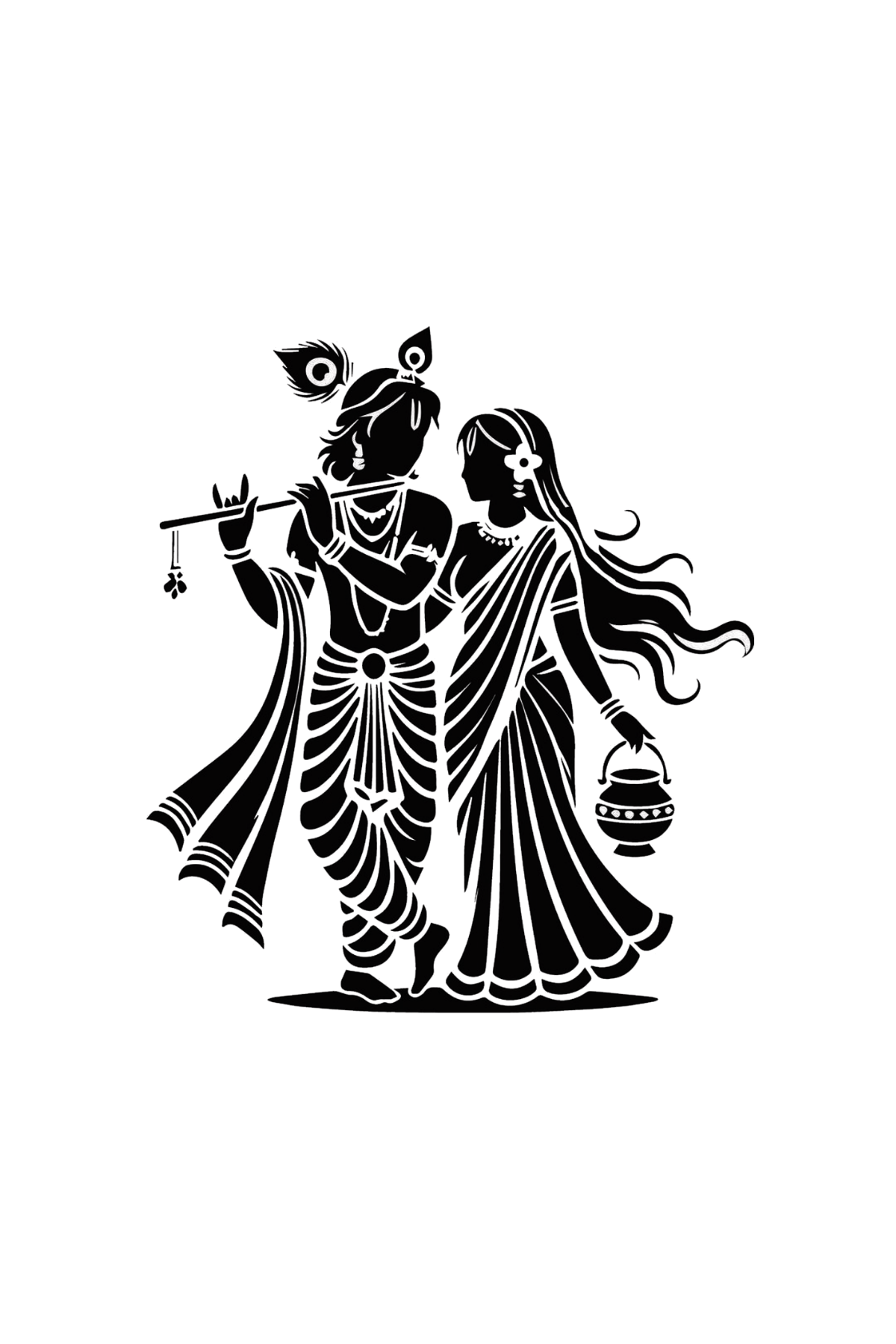 Radha Krishna Semi Permanent Tattoo - Ink Sansar