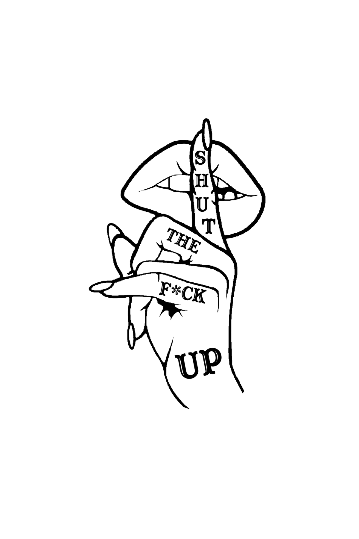 Shut The Fck Up Semi Permanent Tattoo - Ink Sansar