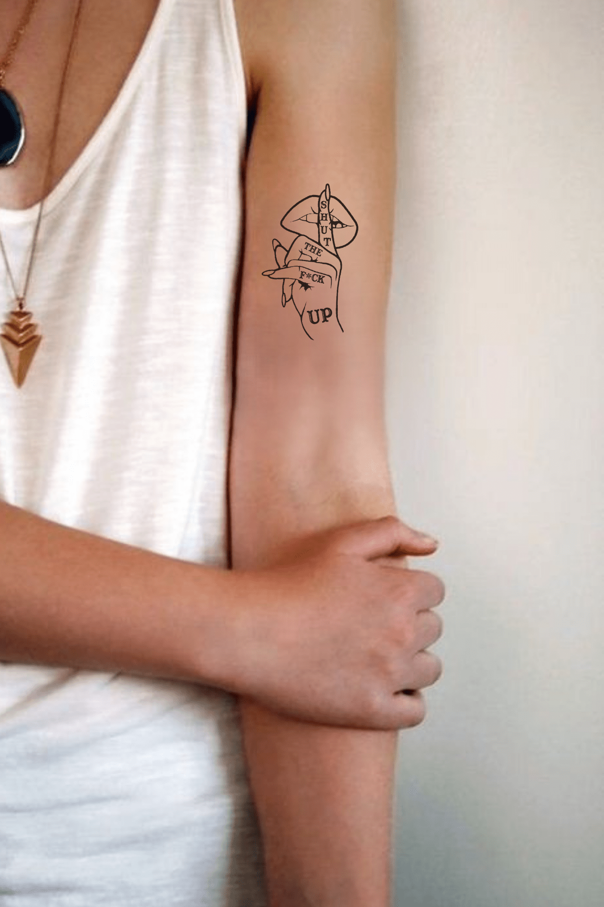 Shut The Fck Up Semi Permanent Tattoo - Ink Sansar