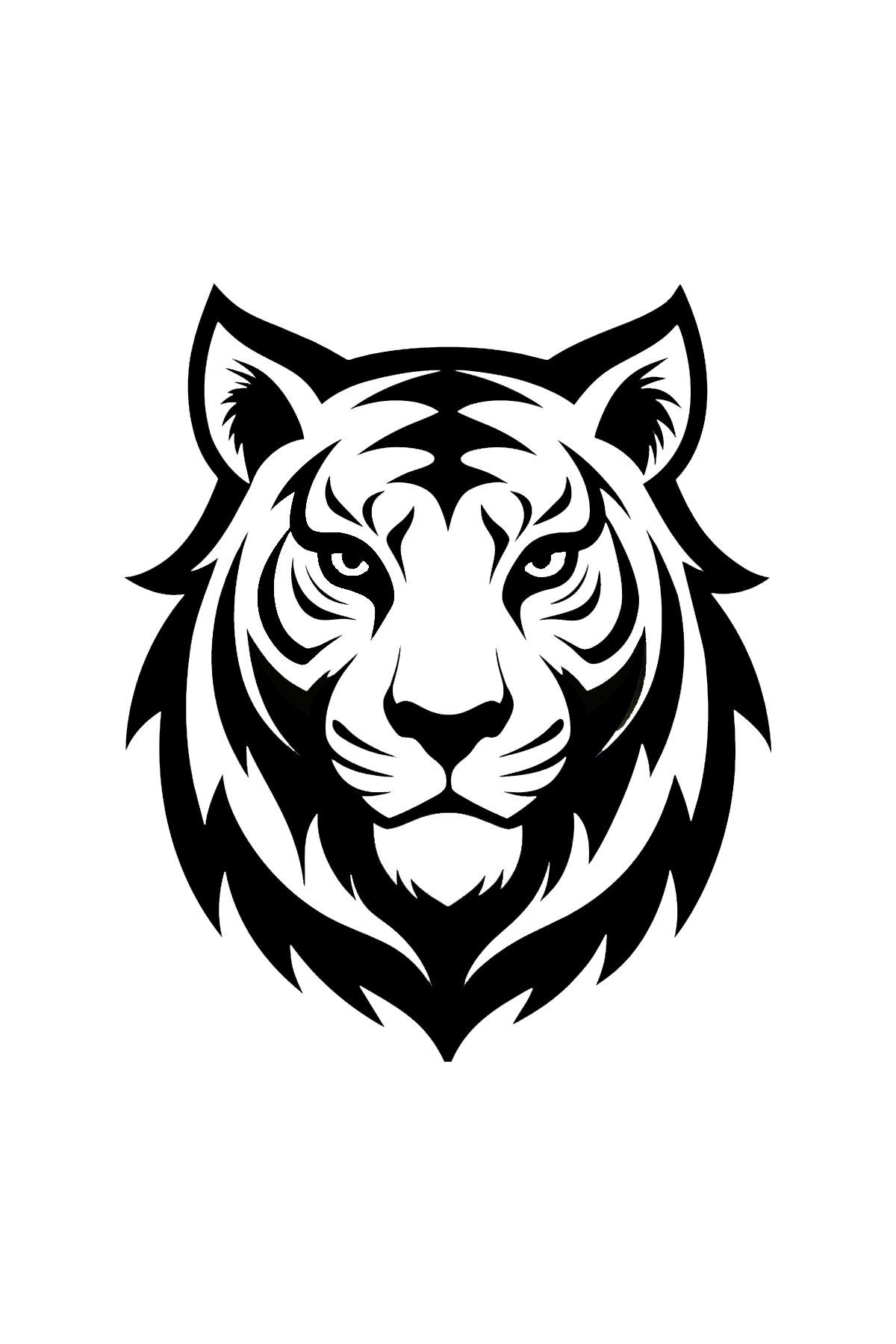 Tiger Face Semi Permanent Tattoo - Ink Sansar