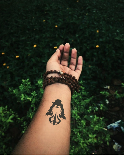 Lord Shiva Face Semi Permanent Tattoo