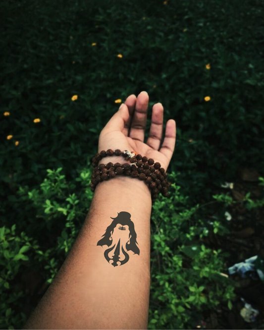 Lord Shiva Face Semi Permanent Tattoo