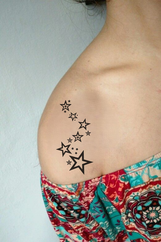 Stars Semi Permanent Tattoo