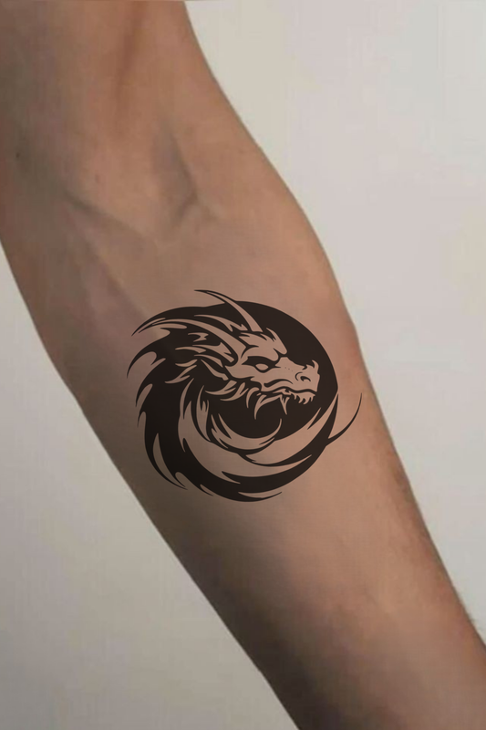 Dragon Head Semi Permanent Tattoo