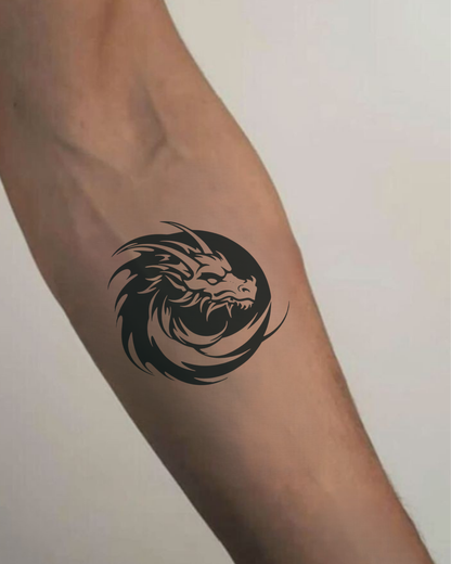 Dragon Head Semi Permanent Tattoo