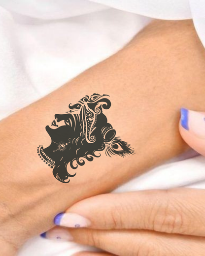 Lord Krishna Semi Permanent Tattoo