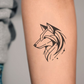 Wolf Side Head Angle Semi Permanent Tattoo