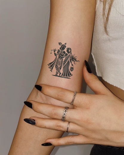 Radha Krishna Semi Permanent Tattoo