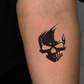 Human Skull Semi Permanent Tattoo