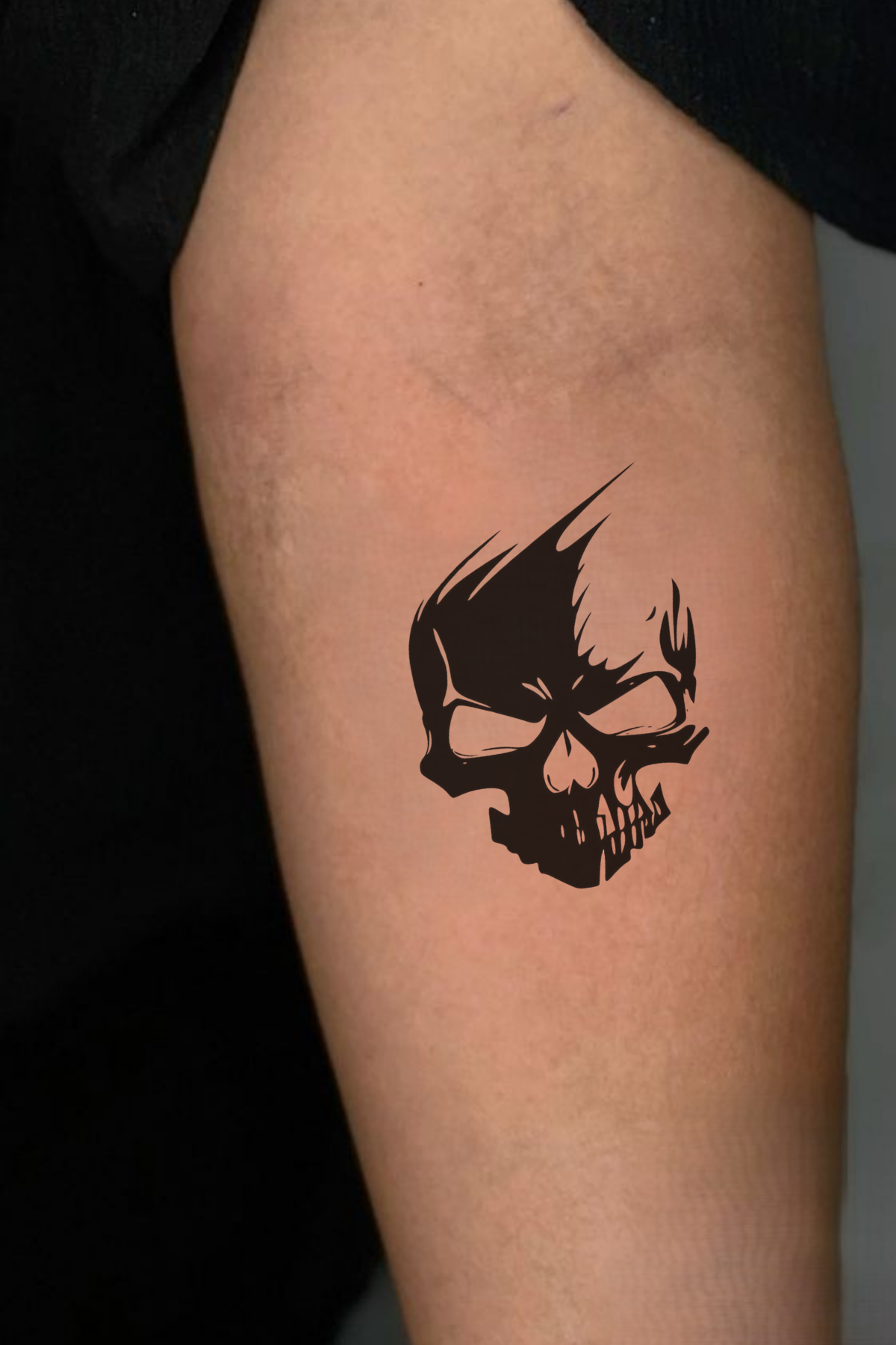 Human Skull Semi Permanent Tattoo