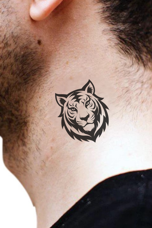 Tiger Face Semi Permanent Tattoo