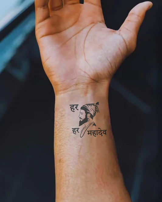Shivaji Maharaj Semi Permanent Tattoo