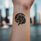 Black Wolf Side Head Angle Semi Permanent Tattoo