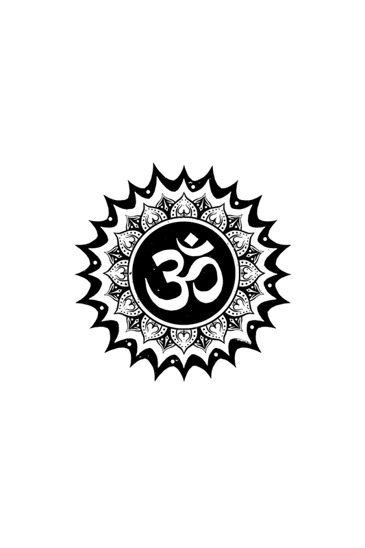 Om With Back Chakra Semi Permanent Tattoo