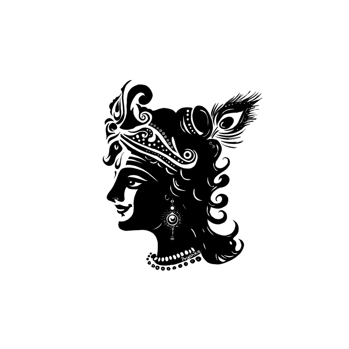 Lord Krishna Semi Permanent Tattoo