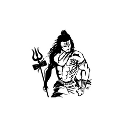 Lord Shiva With Trishul Semi Permanent Tattoo