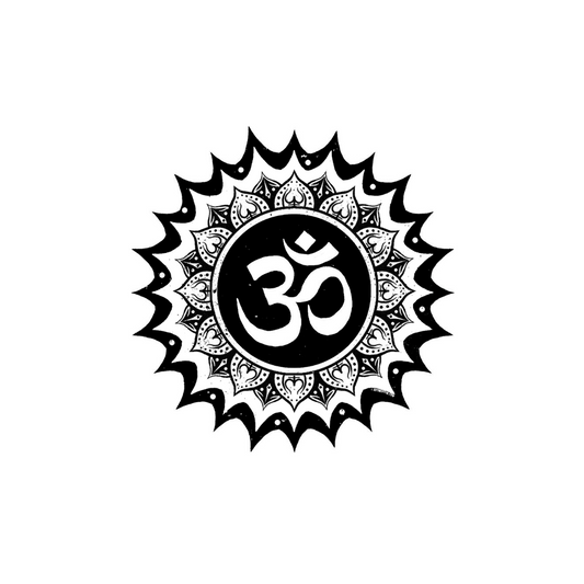 Om With Back Chakra Semi Permanent Tattoo