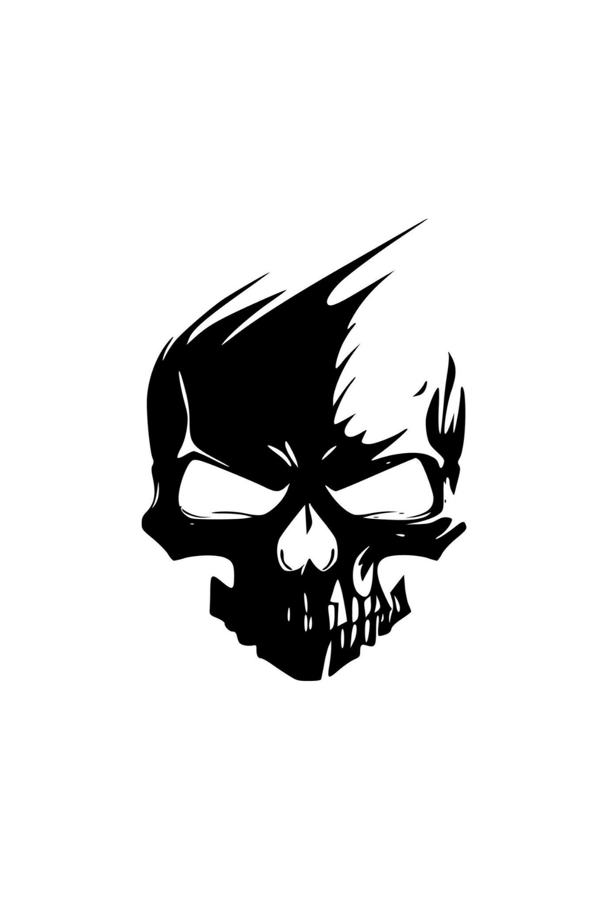 Human Skull Semi Permanent Tattoo