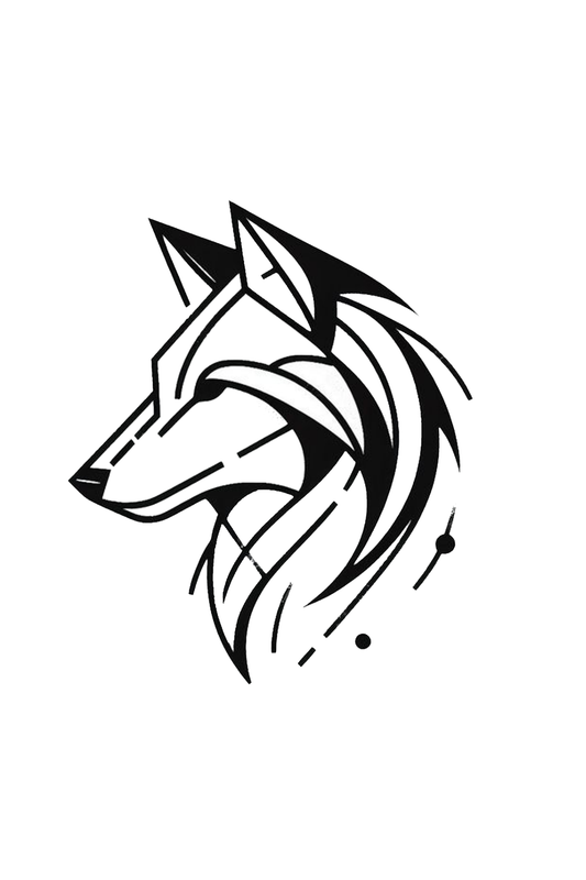Wolf Side Head Angle Semi Permanent Tattoo