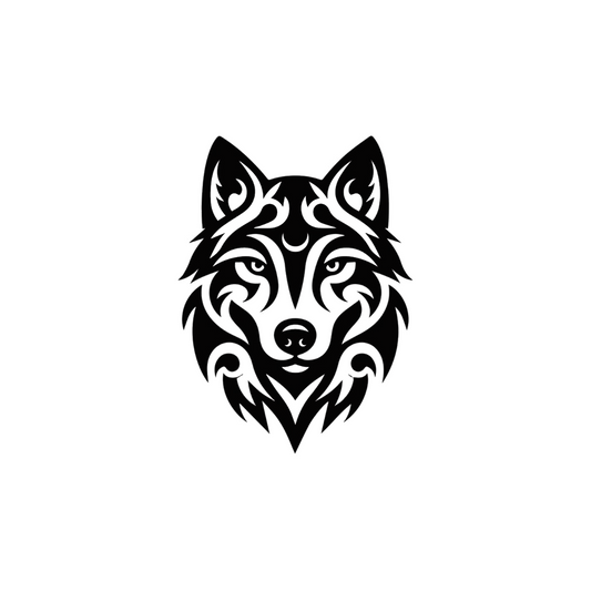 Wolf Front Face Semi Permanent Tattoo