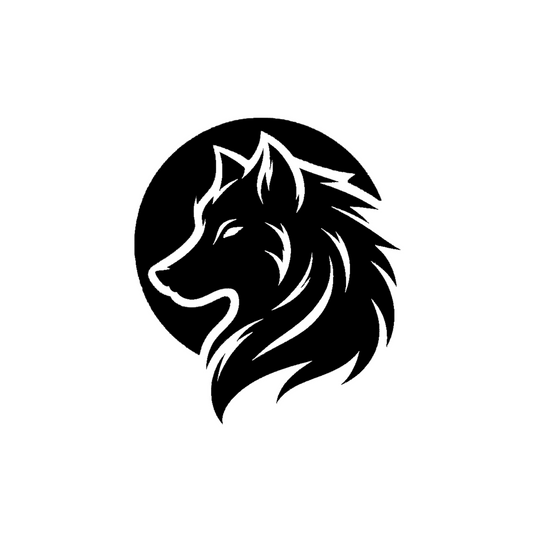 Black Wolf Side Head Angle Semi Permanent Tattoo