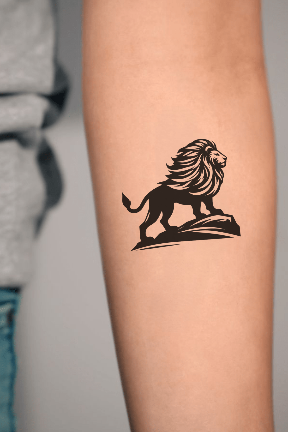 Leo Stand Semi Permanent Tattoo - Ink Sansar