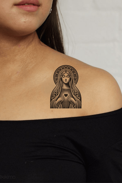Mother Merry Back Chakra Semi Permanent Tattoo - Ink Sansar