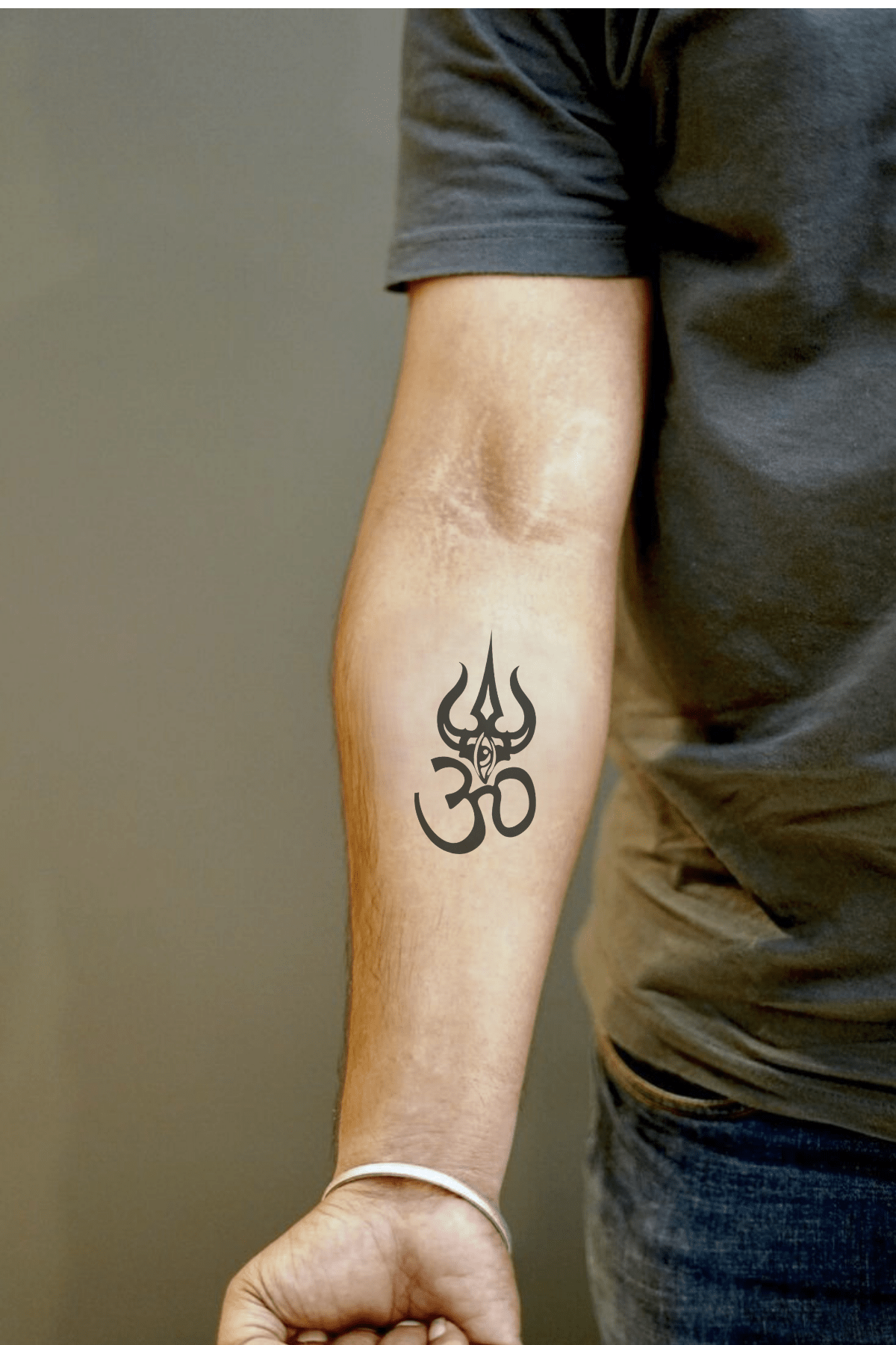 Om Trishul Semi Permanent Tattoo - Ink Sansar