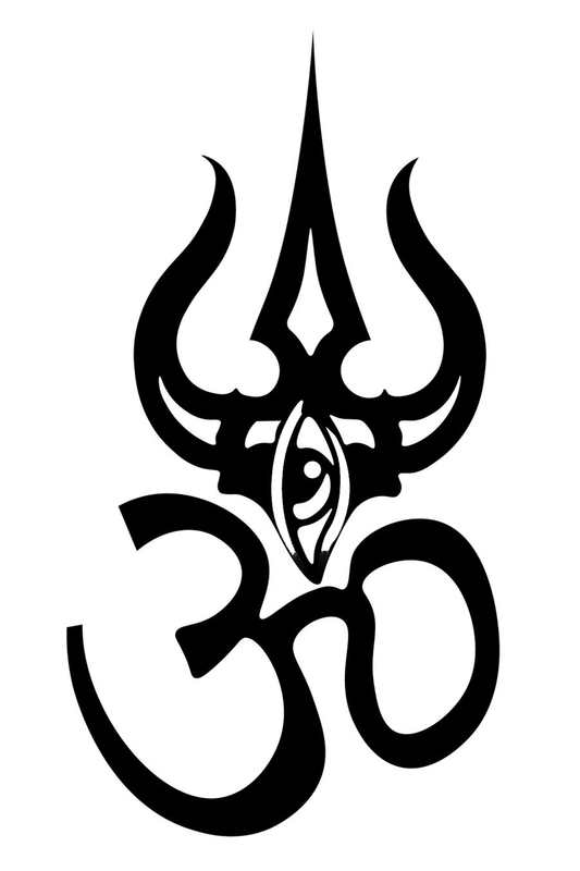 Om Trishul Semi Permanent Tattoo