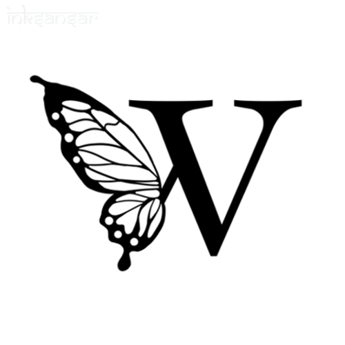 W Alphabet Semi-Permanent Tattoo