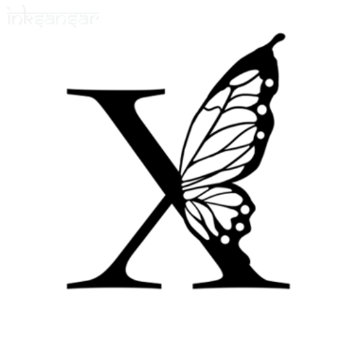 X Alphabet Semi-Permanent Tattoo